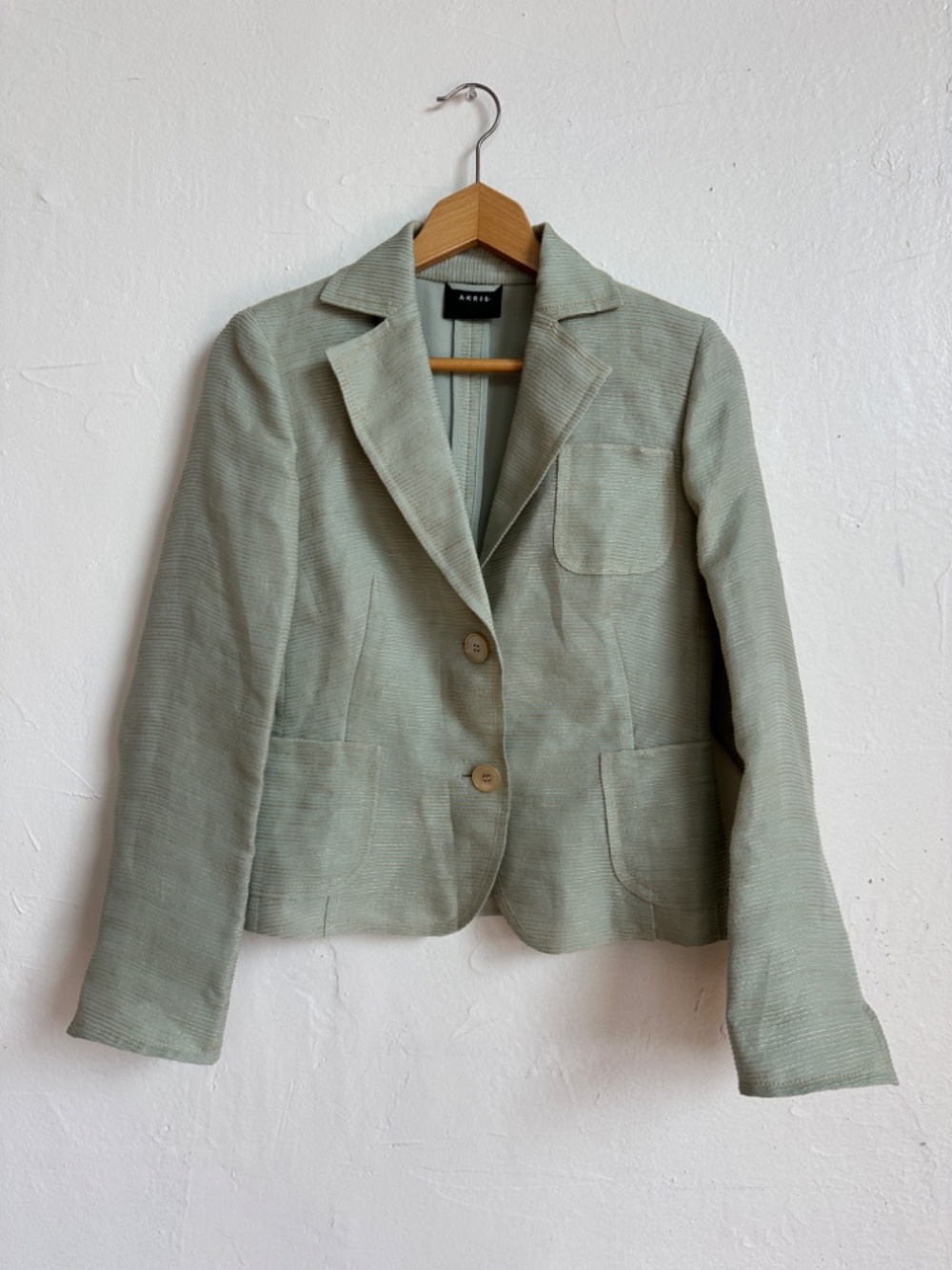 AKRIS Linen Blend Blazer Dressy Jacket